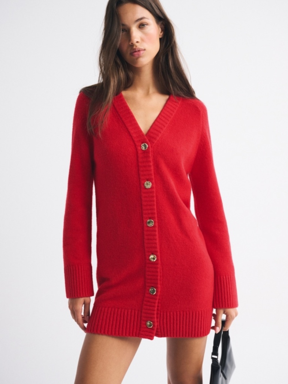 Abercrombie Long-Sleeve Cardigan Mini Sweater Dress